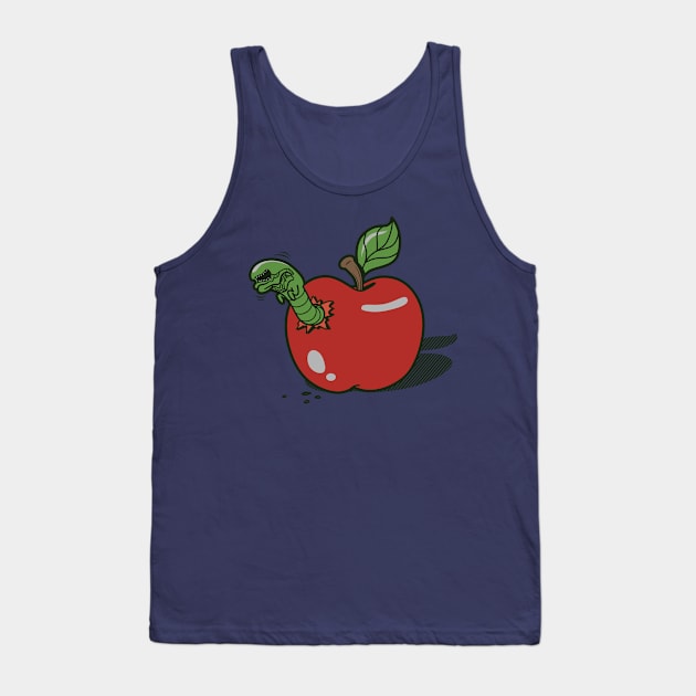 Appleburster Funny Chestburster Alien Inside Apple Tank Top by BoggsNicolas